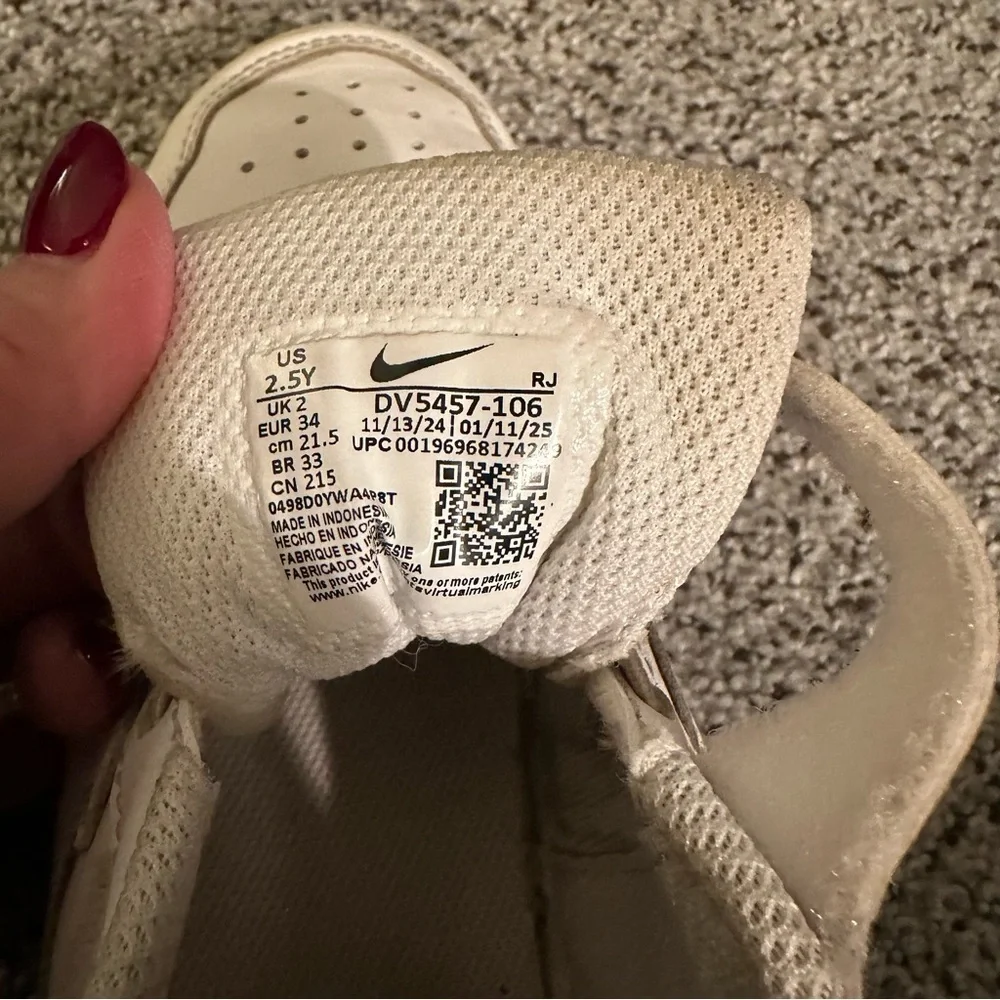 Big Kids NIKE COURT 2.5 White Sneakers Retail $60